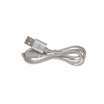 CAVO USB IPHONE 1M ENIVOITECH - NYLON ARGENTO