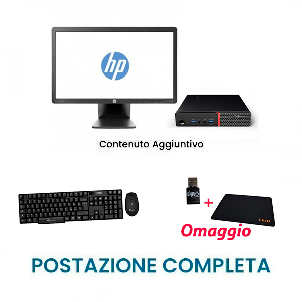 Postazione Completa TOP: PC I5-6600 + Monitor 20" + Mouse e tastiera Wireless + Chiavetta Wifi e Mousepad omaggio