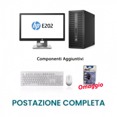 Postazione completa HP - Pc  i5-6500 + monitor 20" + Kit tastiera e mouse wireless + Chiavetta USB Wifi Omaggio