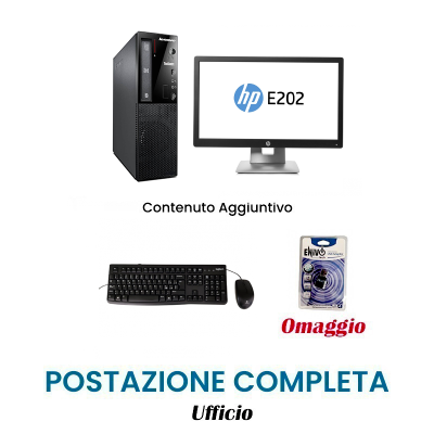 Postazione Ufficio: PC I5-4590 + Monitor 20" + kit tastiera e mouse USB + Chiavetta USB Wifi Omaggio